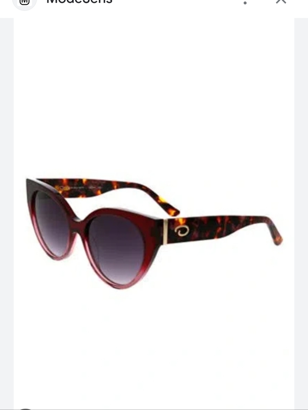 Oscar De La Renta Cat Eye Sunglasses-burgandy